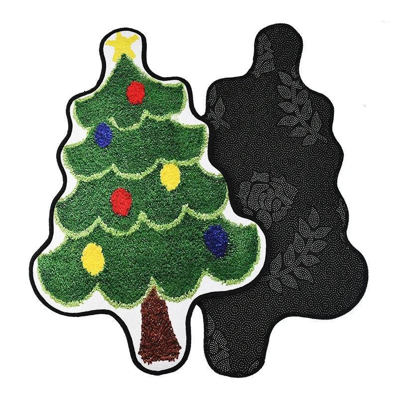 Christmas Tree-Shaped Floor Mat