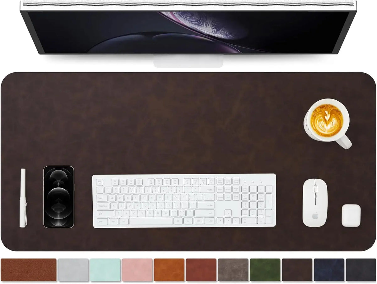 Distressed PU Leather Desk Mat