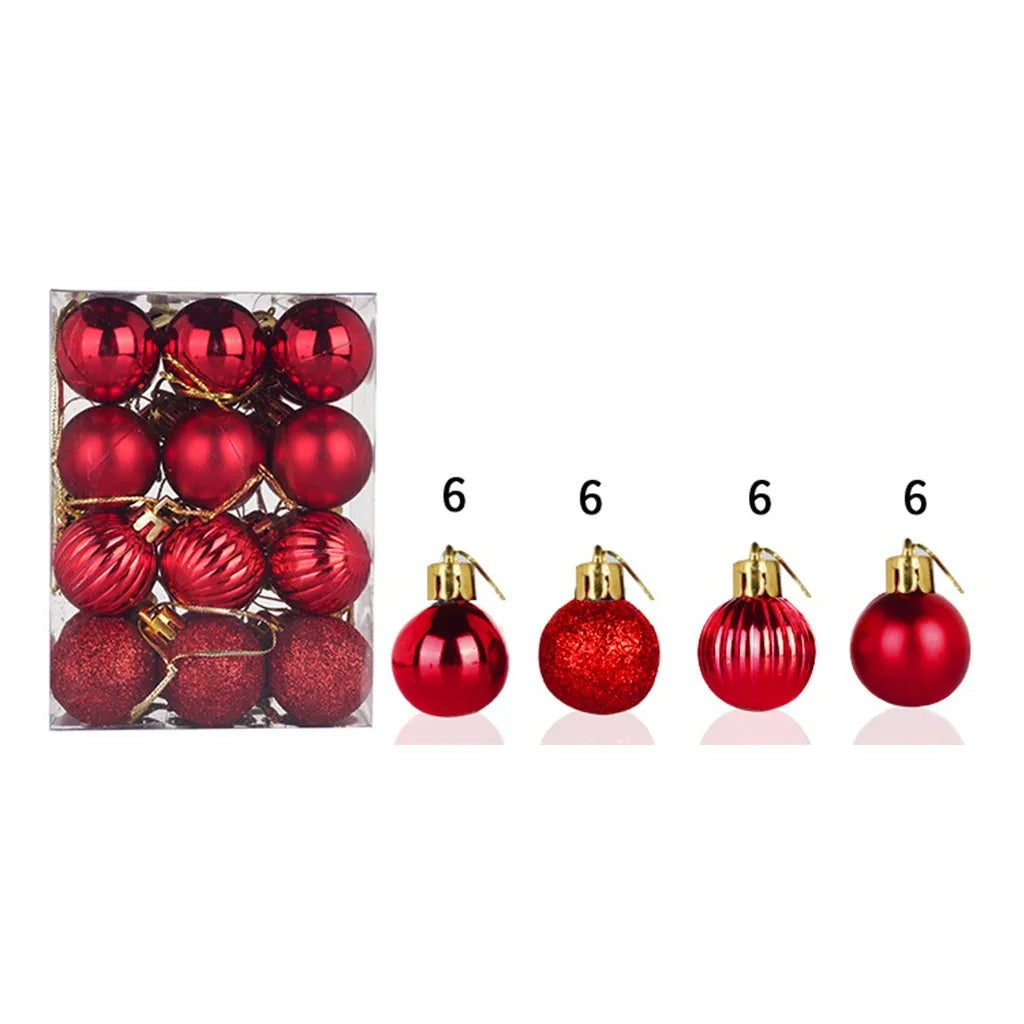 24-Piece Mini Christmas Bauble Set
