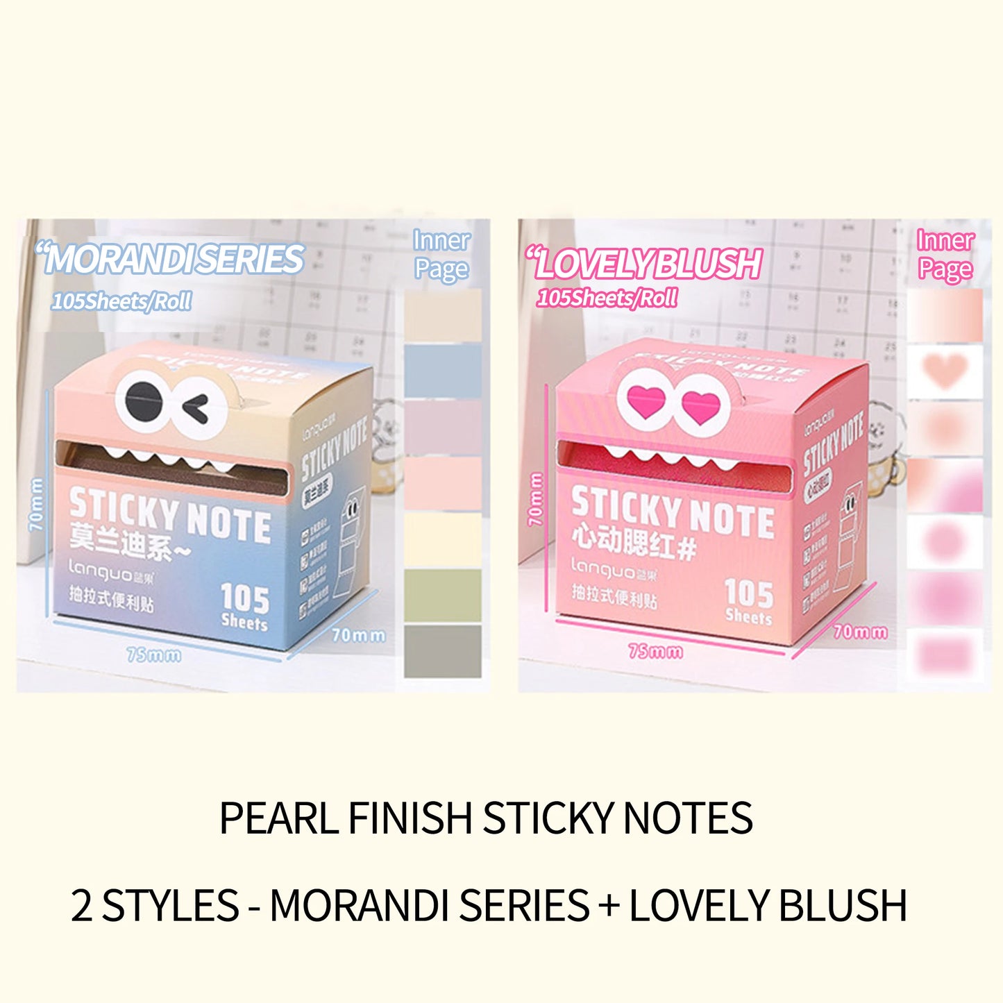 Transparent Pull-Out Sticky Notes Roll