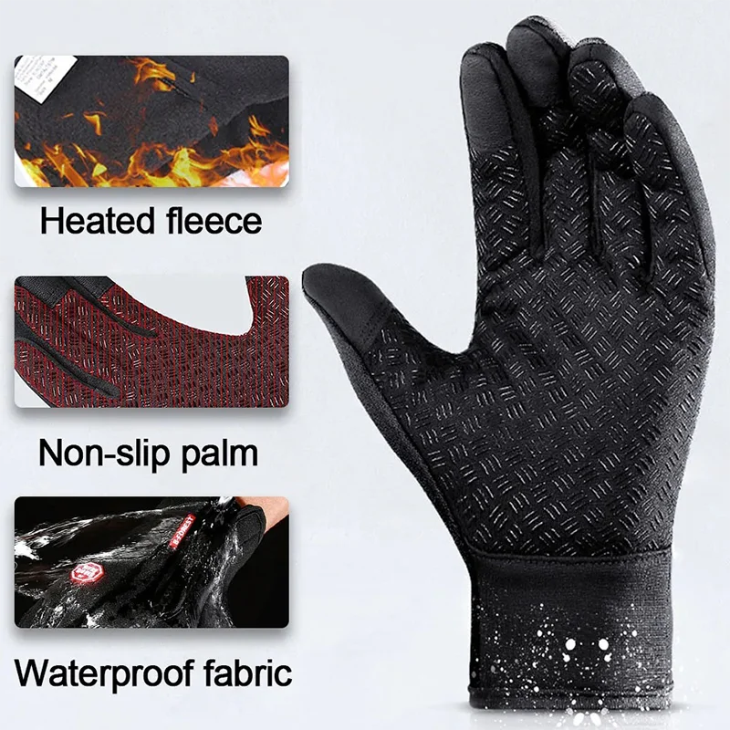 Waterproof Thermal Touchscreen Winter Gloves