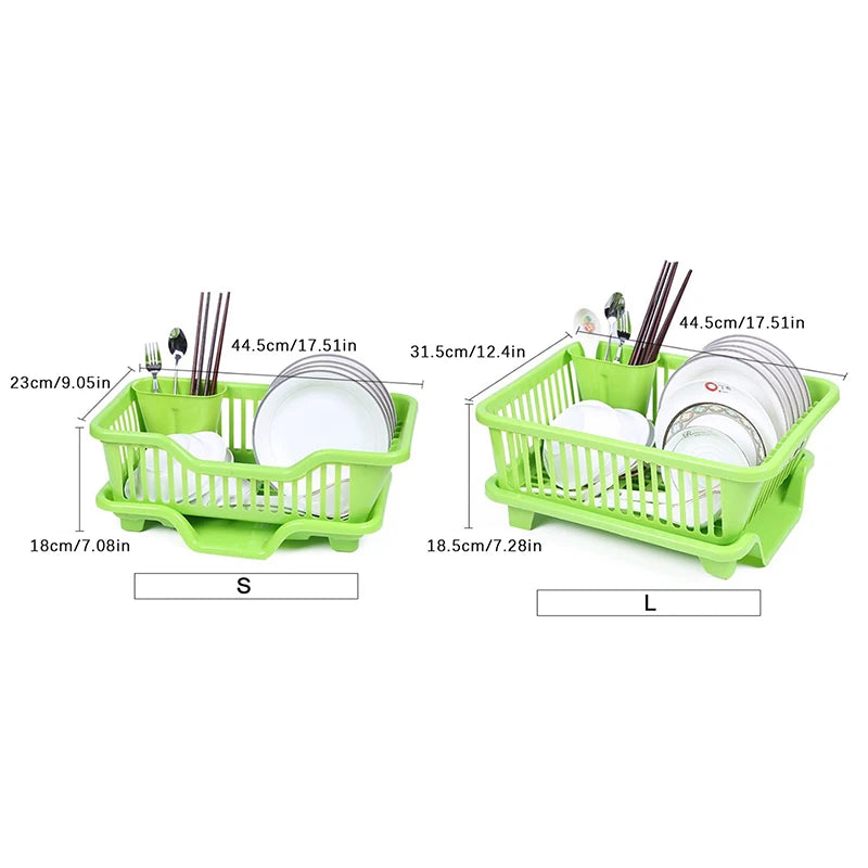 Kitchen Dish Drying Rack with Drain Board