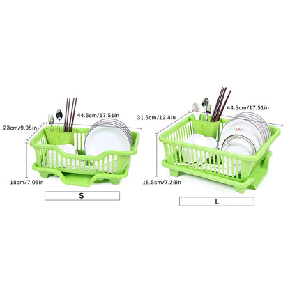 Kitchen Dish Drying Rack with Drain Board