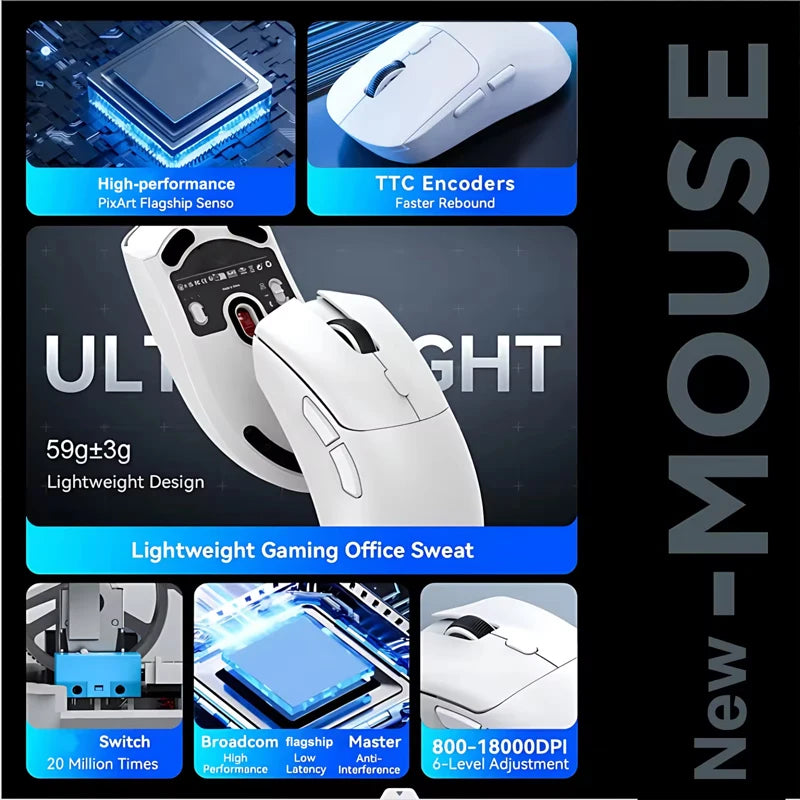 M348 Tri-Mode Rechargeable Wireless Mouse
