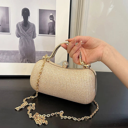 Crystal Studded Barrel Evening Bag
