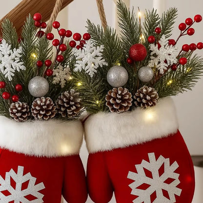LED Christmas Gloves Wreath