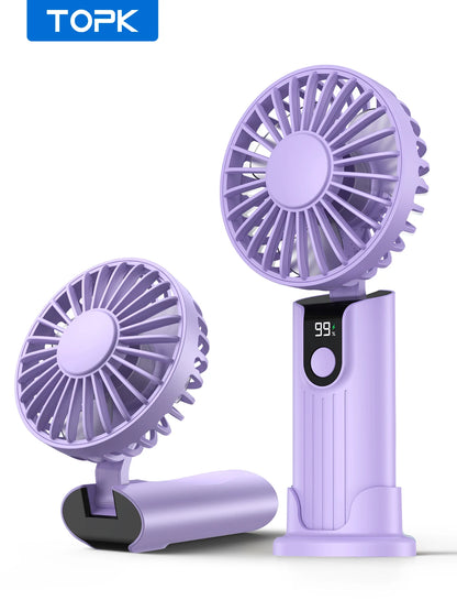 TOPK K38 Portable Handheld Fan with LED Display
