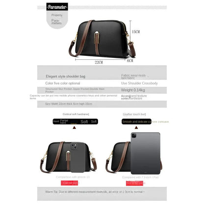 Women’s Genuine Cowhide Leather Crossbody Messenger Bag
