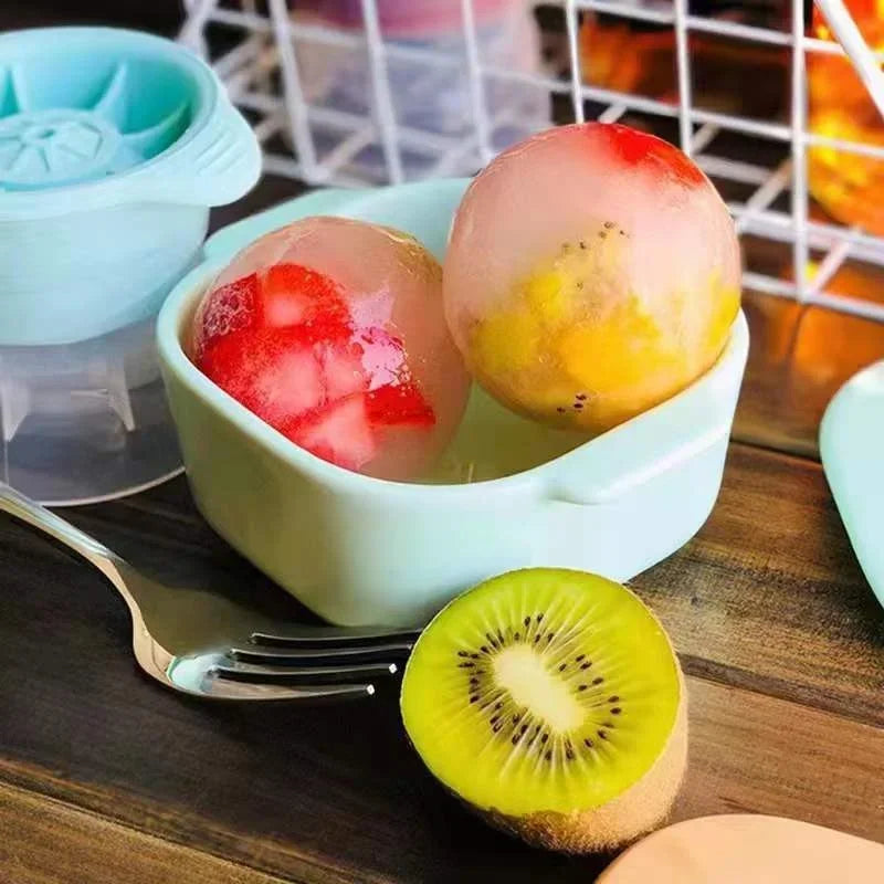 Reusable Round Ice Ball Mold for Whiskey, Cocktails & Chilled Drinks