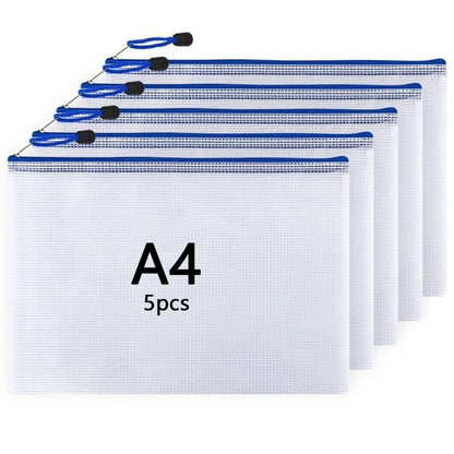 Mesh Zipper Document Pouch Set