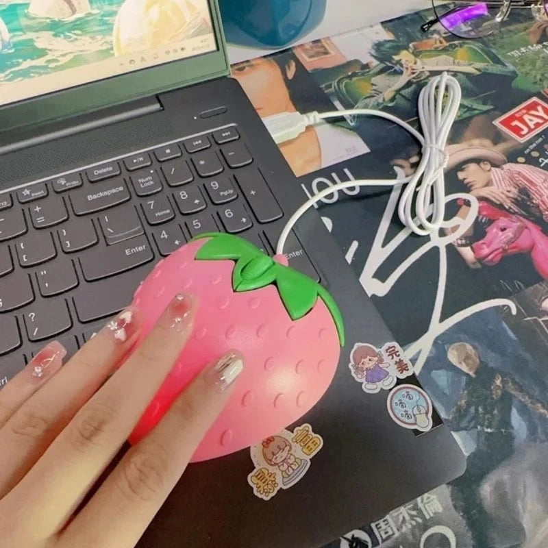Pink Wired Gaming Mouse