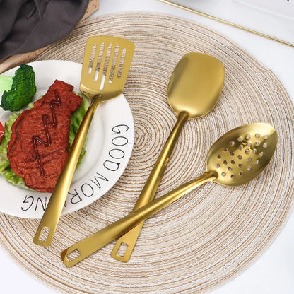 Gold Stainless Steel Kitchen Utensil Set