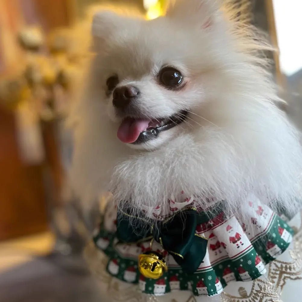 Christmas Adjustable Pet Lace Bandana Collar