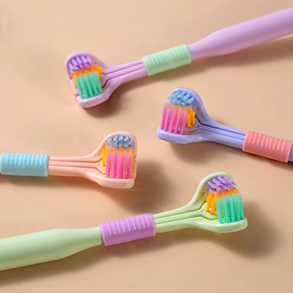 8Pcs/Set Three Sided Toothbrush