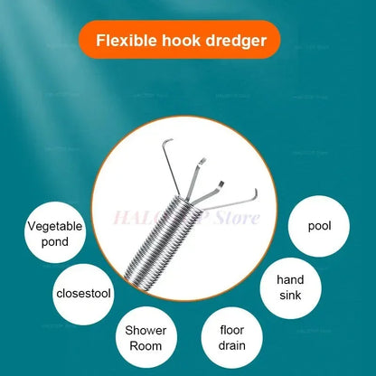 Stainless Steel Drain Cleaning Snake Tool