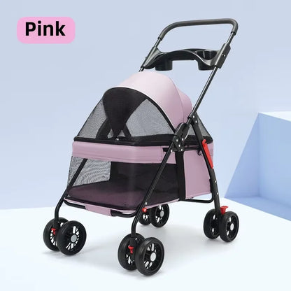 Foldable Pet Stroller for Dogs & Cats