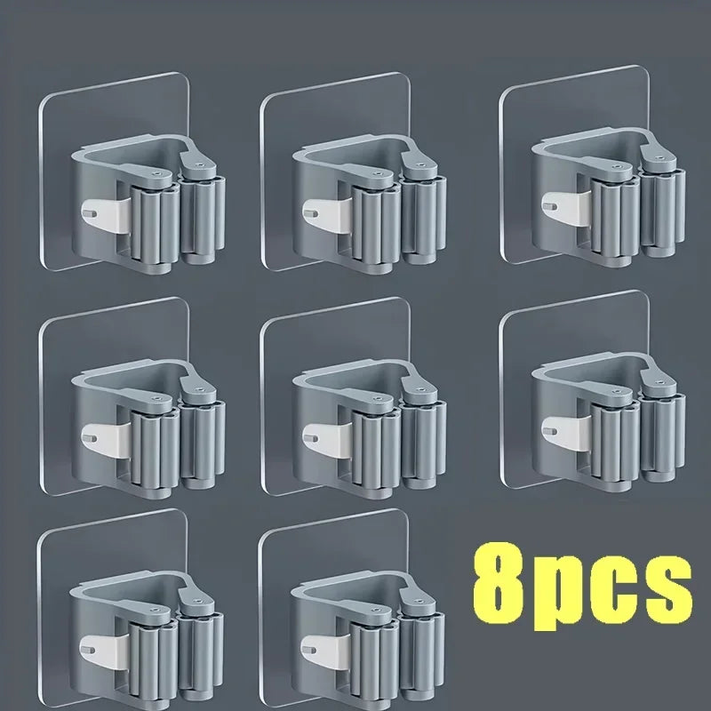 Wall Mounted Mop & Broom Holder Set