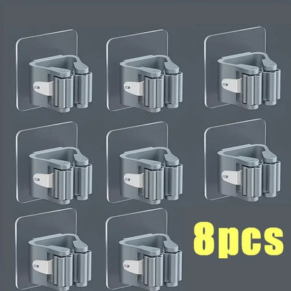 Wall Mounted Mop & Broom Holder Set