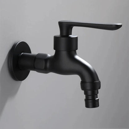 Black Wall Mounted Washing Machine Tap