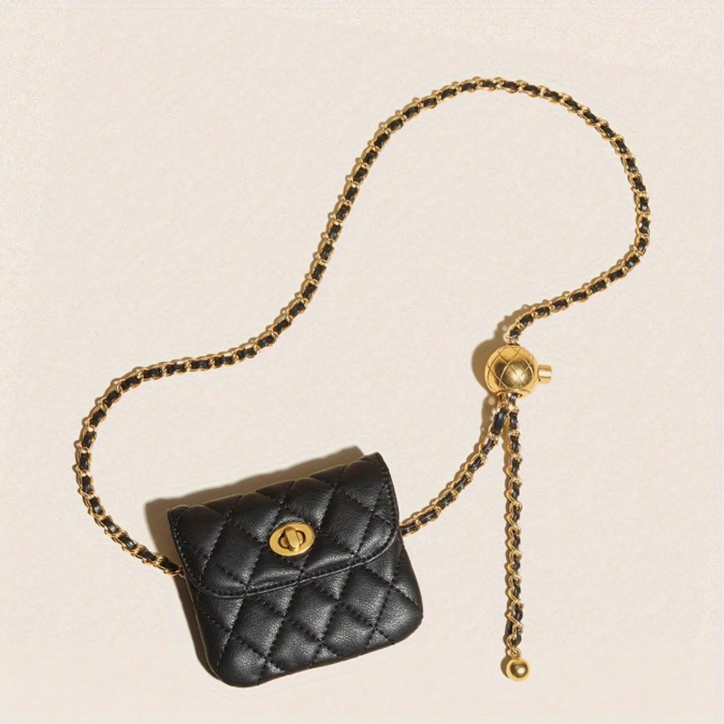 Women’s Quilted Chain Crossbody Waist Bag