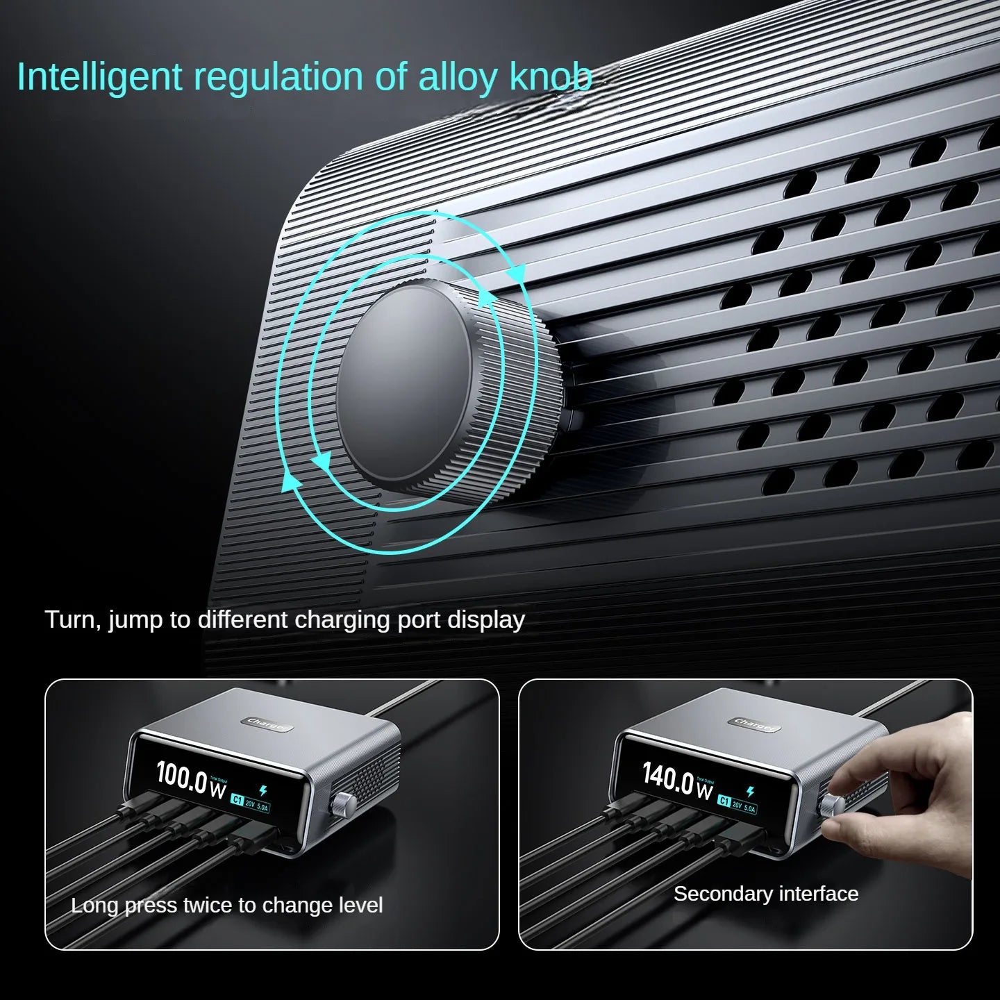 100W GaN 5-Port Smart Desktop Fast Charger