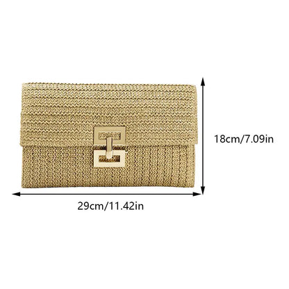 Straw Woven Clutch Bag