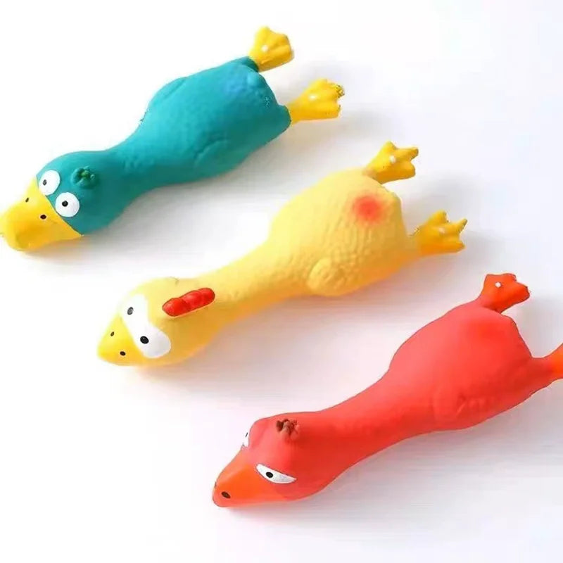 Natural Latex Chicken Squeaky Dog Chew Toy