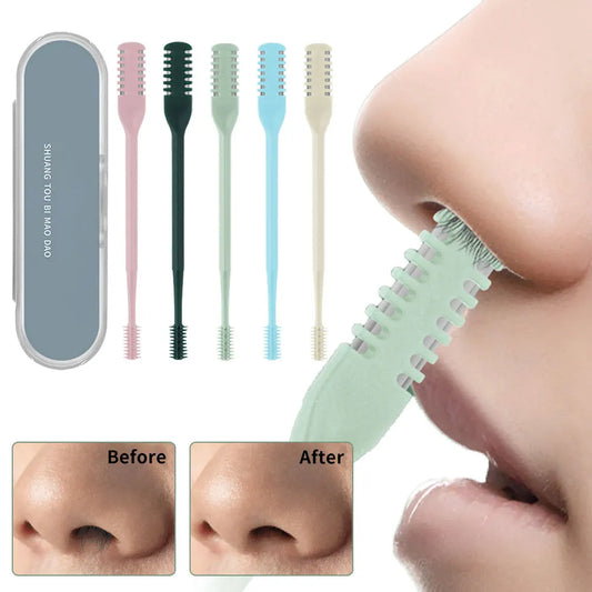Portable Manual Nasal Nose Hair Trimmer Clipper With Storage Box