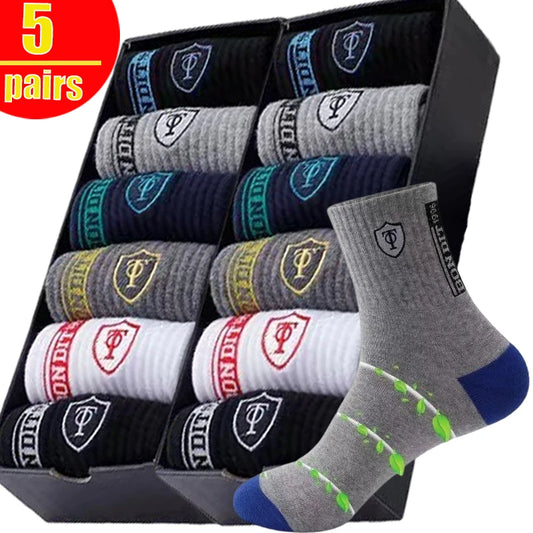 Bamboo Fiber Men’s Socks 5 Pairs