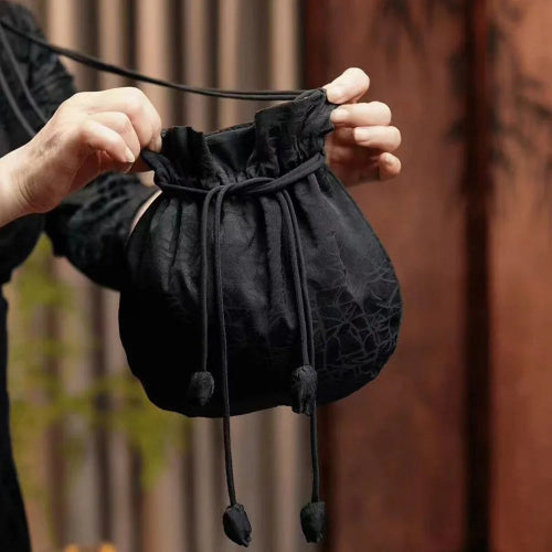 Silk Material Retro Handbags