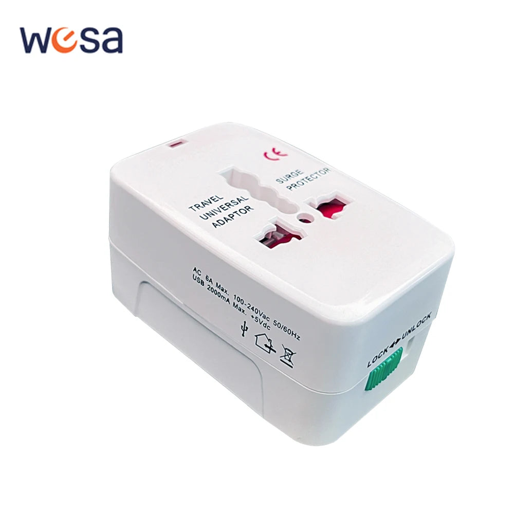Universal Travel Adapter with Dual USB Ports