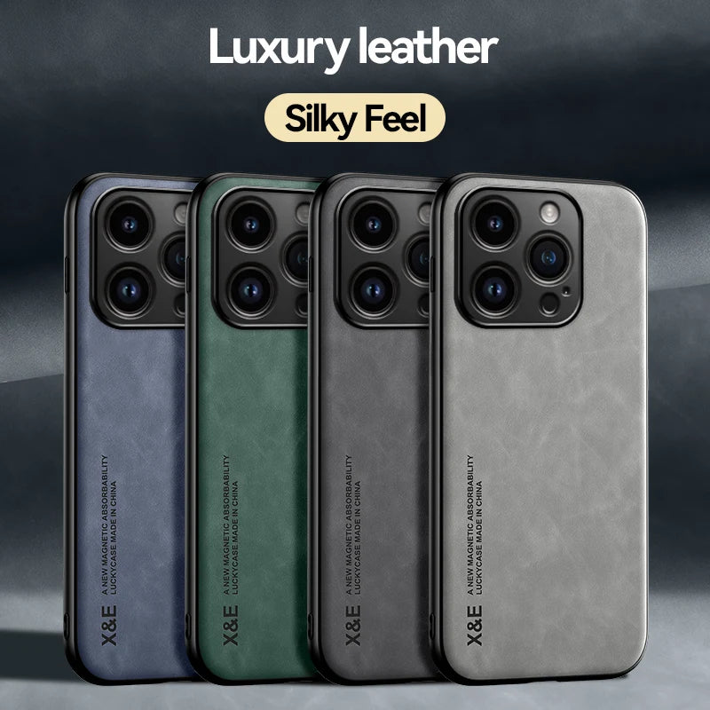 Luxury Leather Cover For iPhone 15, 14, 13, 12, 11 Pro, Max, 7 8 Plus