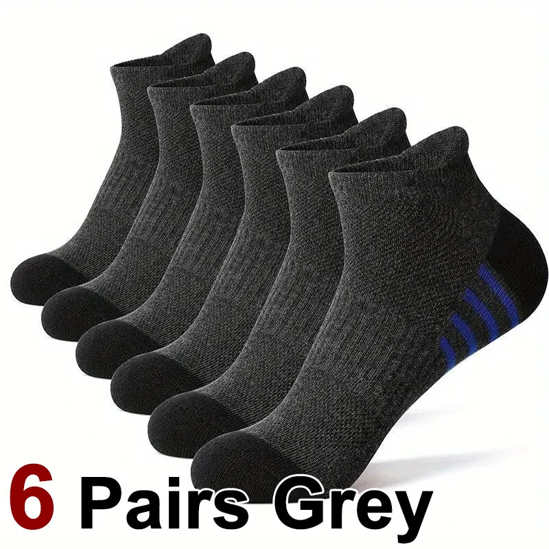 Men’s Breathable Mesh Sports Socks 6 Pairs