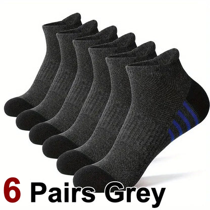 Men’s Breathable Mesh Sports Socks 6 Pairs