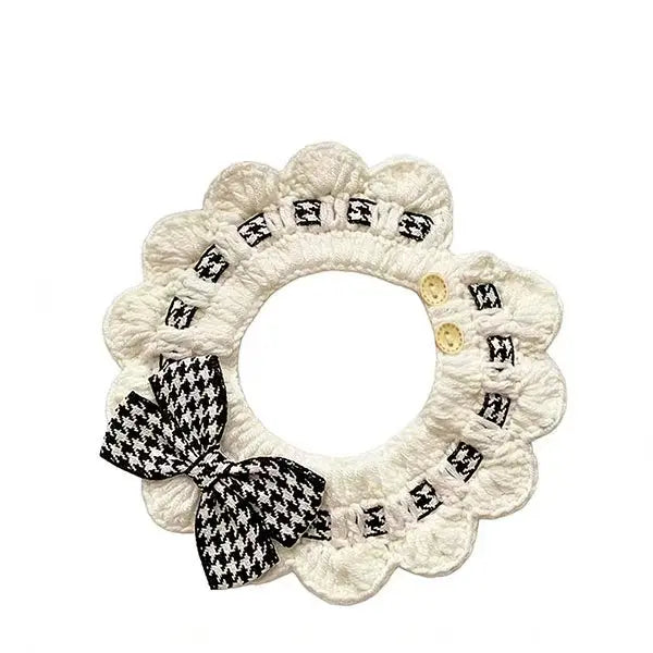 Cute Crocheted Cat Bow Tie Collar