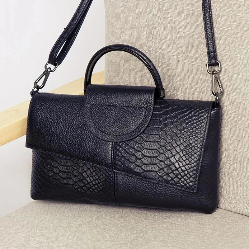 Soft PU Leather Flap Handbag