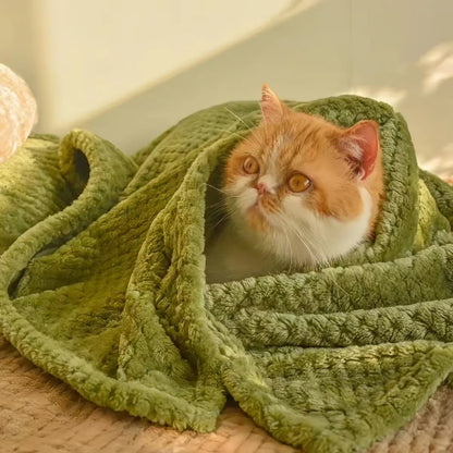 Soft Plaid Pet Blanket