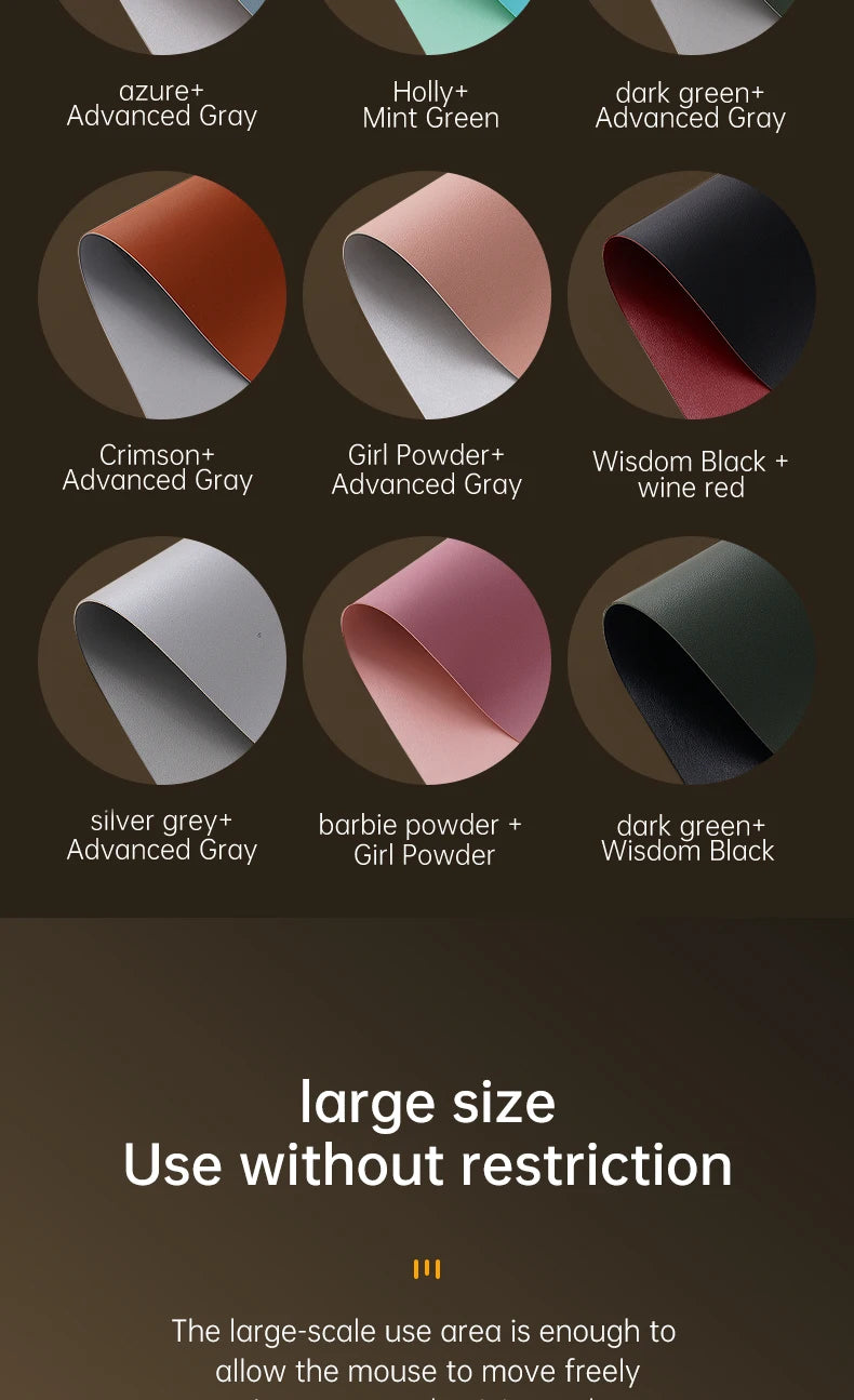 Waterproof Leather Desk Pad for Keyboard & Mouse