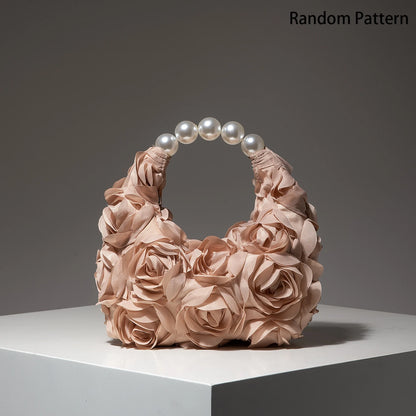 Floral Pearl Evening Party Handbag