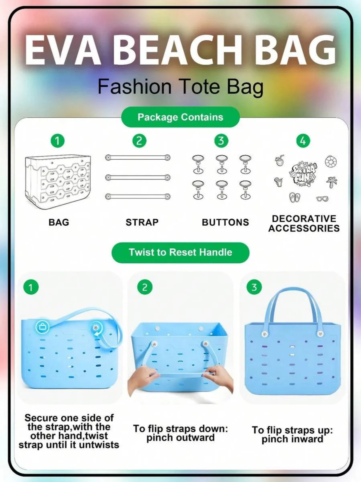 Multifunctional EVA Tote Bag