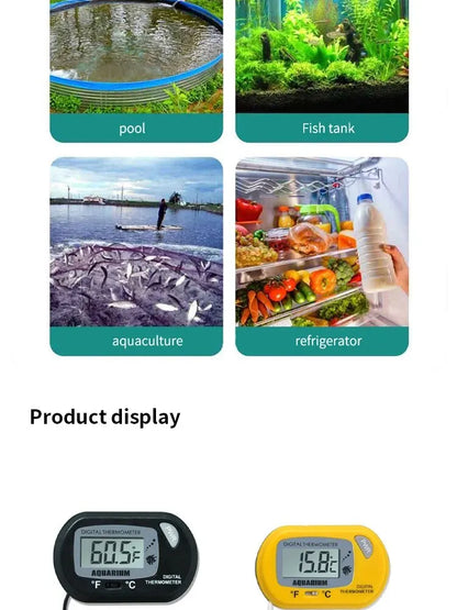 Waterproof LCD Fish Tank & Reptile Habitat Thermometer