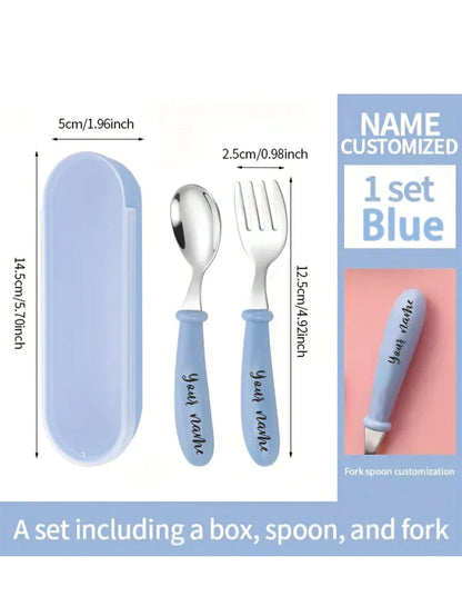 Personalized Kids Cutlery Set with Custom Name