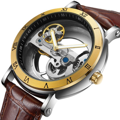 Men's Automatic Skeleton Mechanical Leather Watch