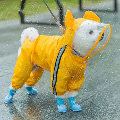 Full Coverage Hooded Rain Suit for Dogs