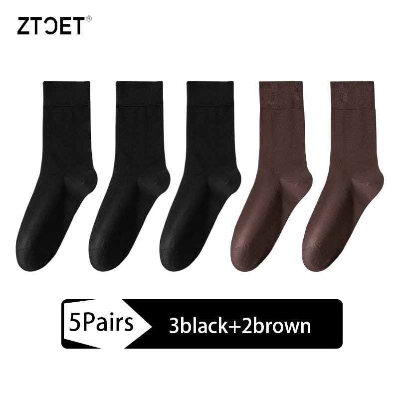 Men’s Cotton Business Casual Socks 5 Pairs