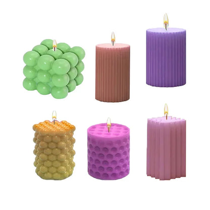 3D Silicone Cylinder Candle Mold