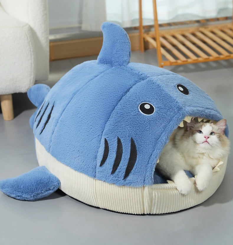 Shark Pet Cave Bed