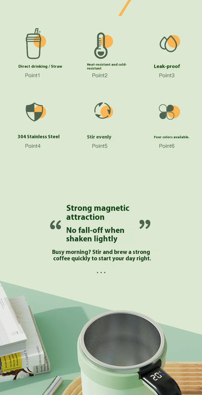 Smart Self-Stirring Temperature Mug