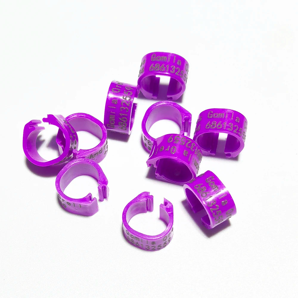 Professional 8mm Laser Engravable Pigeon Leg Rings