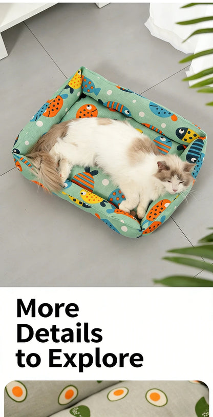 Linen Cooling Pet Sofa Bed